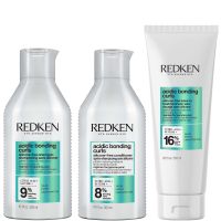 redken acidic bonding curls silicone-free shampoo conditioner and leave-in routine for damaged curls and coils
