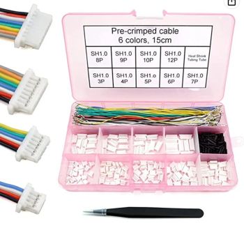 Conectores SH1.0 y cables precrimpados compatibles con JST SH de 1.0mm para SPRacingF3 Omnibus F4 Pro F7 Racing Drone de