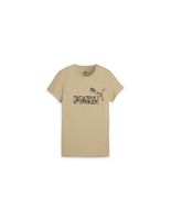 camiseta puma ess animal graphic beige mujer