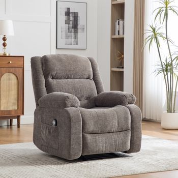 Sillón Relax Eléctrico - Mueble Para Salón - Chenilla - Gris