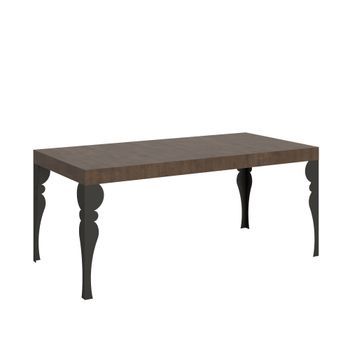 Mesa Extensible 90x200/304 Cm Paxon Nogal Estructura Antracita