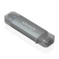 lector tarjetas aisens sd micro sd mmc rs-mmc mmc micro usb-c y a