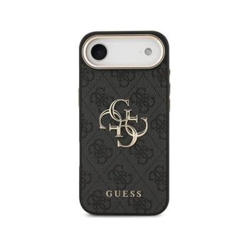 Funda para móvil Guess Air Carcasa Polipiel Negra Logo Dorado Ajuste Preciso para iPhone Air