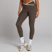mallas tempo contrast para mujer de mp - chocolate - xs