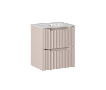 Mueble lavabo individual encastrado 50cm 2 cajones riva cachemira