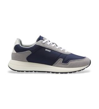 BOSS para hombre. 50568945 Zapatillas Vinston Runn marino (43), Plano, Cordones, Casual