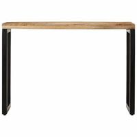 mesa consolamesa de entradamesa auxiliar madera maciza de mango rugosa 110x35x76 cm