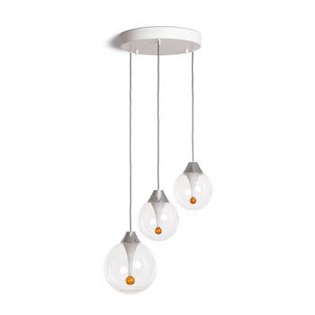 Lámpara Colgante Cristal Led 30w Liborina 3 Focos Blanco