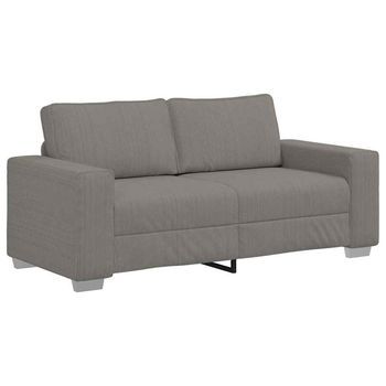 Sofá De Dos Plazas Gris Claro, 180x77x82 Cm, Tela De Pana Vidaxl