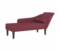vidaxl sofa divan con cojines tela rojo tinto