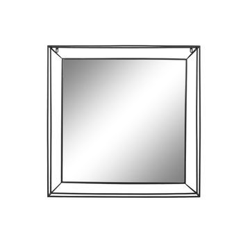 Espejo Hierro Cristal 90x10x90 Negro