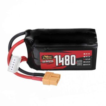 Batería ZOP Power 14.8V 1480mAh 130C 4S LiPo con conector XT60 para dron RC