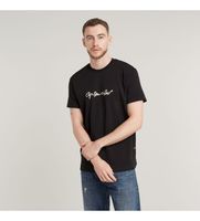 g-star para hombre d25150-c812-6484 camiseta g-script negro s casual algodon manga corta
