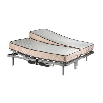 Cama Articulada Eléctrica Doble Emparejada De Matrimonio Con Colchón Wite - Mando Inalámbrico - 160cm X 190cm