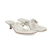 michael kors sandalias con tacon mujer - blanco talla 6