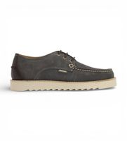 barbour para hombre mfo0823 zapatos de piel derby aydon gris oscuro 41 plano cordones casual