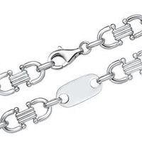 cadena con placa de plata 925 para hombre