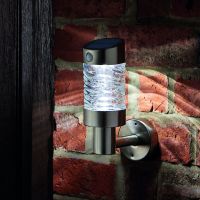 solar pir wave wall light