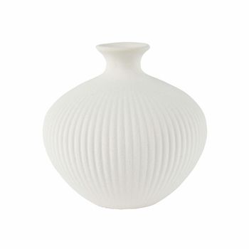 Jarrón de gres blanc, h 13 cm