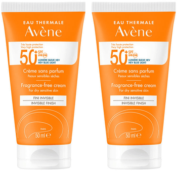 Avène Crema Solar SPF50+ Sin Perfume 2x50 ml