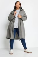 yours parka ligera impermeable gris mujer curvy y tallas grandes yours