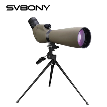 Svbony SV401 20-60x80 Telescopio Terrestre BK7 Plateado + Prisma MC, Impermeable IPX6, con Trípode, Equipo de Campamento