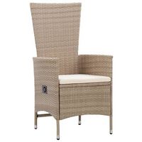pack 2 uds sillas de jardin  silla de exterior  sillon con cojines ratan sintetico beige