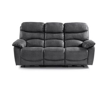 Sofá relax motorizado tela esprit 3 plazas gris