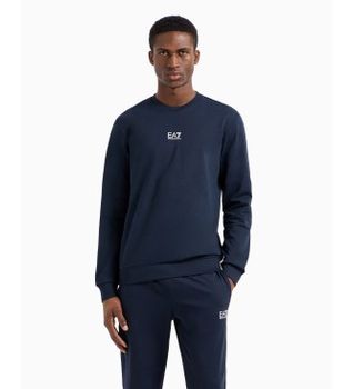 EA7 para hombre. 8NPM30_PJVRZ Sudadera Train Core Coft marino (S), Casual, Algodón