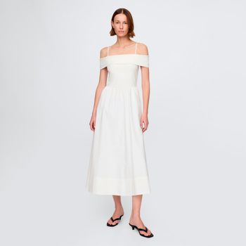 GAP Vestido midi con hombros descubiertos 734086-968
