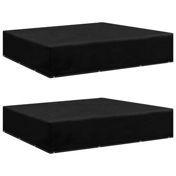 Fundas De Muebles De Jardín 2 Uds | Cubiertas Muebles Jardín 12 Ojales 250x250x70 Cm Cfw97516