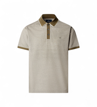 Hackett London para hombre. HM5600221 Polo Two Tone gris (XXL), Casual, Algodón, Clásico, Manga corta
