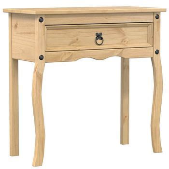 Mesa Consola | Mesa De Entrada | Mesa Auxiliar Corona Madera Maciza De Pino 73x35x73 Cm