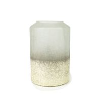 jarron cristal relieve agrietado 26x17 cm