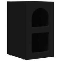 mesita de noche 295x335x50 cm madera - negro