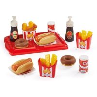 juego de rol ecoiffier 2423 hot dog playset 25 accesorios multicolor