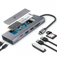 leotec docking station 8-1 con caja externa ssd m2