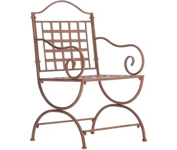 Silla lotta metal marrón antiguo 53x56x92 cm