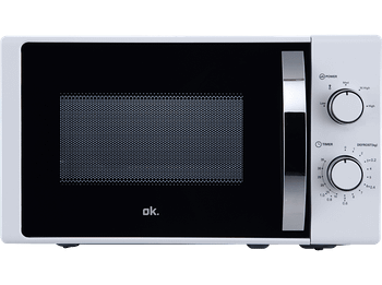 Microondas - ok. OMW 2024-3 W, 700 5 Niveles de Potencia, 20 l, Control Mecánico, Blanco