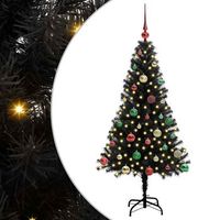 arbol de navidad negro 150 cm pvc vidaxl