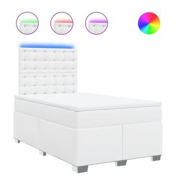Cama Tapizada 190x120x150,5 Cm Tejido - Blanco