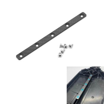 Piezas de actualización Accesorios Placa de refuerzo de chasis de fibra de carbono para Tamiya TT02 1/10 Piezas de coche