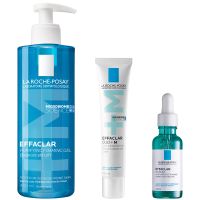 la roche-posay breakout-fighting set- high strength effaclar cleanser serum and corrective care