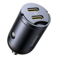 baseus cargador de coche adaptador usb pd de 30w 2 puertos usb-cusb-c pd qc scp fcp afc carga rapida para iphone 16 16