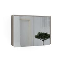 armario con espejo para bano j-shape 80 x 60 cm con 2 compartimentos cerrados vicco