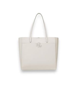 Lauren Ralph Lauren para mujer. 431960183002 Bolso tote Cameryn grande piel granulada negro (OSFA), Casual