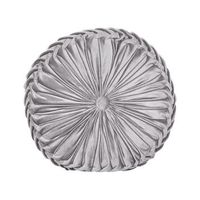 cojin de terciopelo gris 40 cm pliegues accesorio minimalista moderno udala