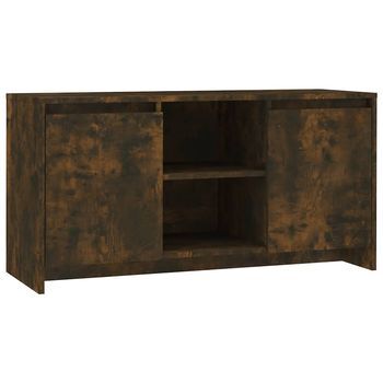 Mueble De Tv Madera De Ingeniería Roble Ahumado 102x37,5x52,5cm