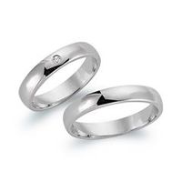 alianzas oro blanco 18 quilates con diamante