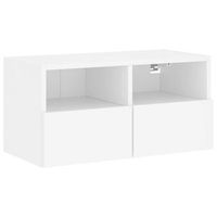 mueble tv de pared  mueble de salon  armario tv madera de ingenieria blanco 60x30x30 cm